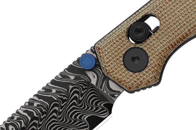 Bild für Kizer Vanguard Begleiter 2.9 V3458.2CDA2 Acid-Washed Damascus, Norplex UltreX Micarta, Taschenmesser, Azo Design