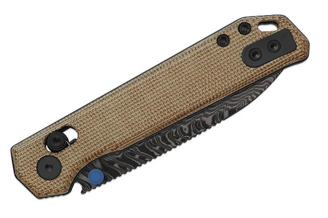 Bild für Kizer Vanguard Begleiter 2.9 V3458.2CDA2 Acid-Washed Damascus, Norplex UltreX Micarta, Taschenmesser, Azo Design