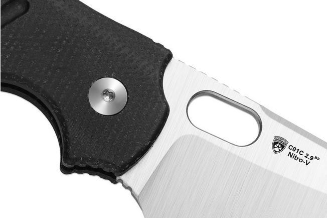 Bild für Kizer Vanguard C01C 2.9 BS V3488.29BSA2 Satin Nitro-V, Black Micarta, Taschenmesser, Chris Conaway Design