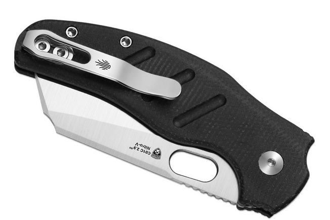 Bild für Kizer Vanguard C01C 2.9 BS V3488.29BSA2 Satin Nitro-V, Black Micarta, Taschenmesser, Chris Conaway Design