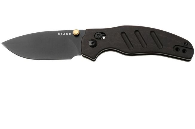 Bild für Kizer Vanguard C01C 2.9 CD V3488.29CDA2 PVD Nitro-V, Dark Brown Richlite, Taschenmesser, Chris Conaway Design