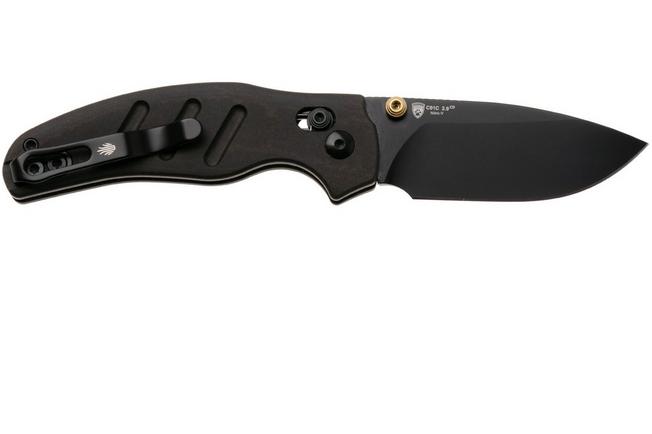 Bild für Kizer Vanguard C01C 2.9 CD V3488.29CDA2 PVD Nitro-V, Dark Brown Richlite, Taschenmesser, Chris Conaway Design