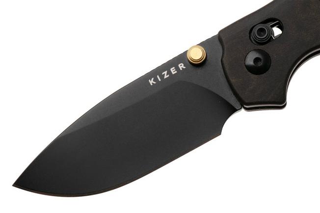 Bild für Kizer Vanguard C01C 2.9 CD V3488.29CDA2 PVD Nitro-V, Dark Brown Richlite, Taschenmesser, Chris Conaway Design