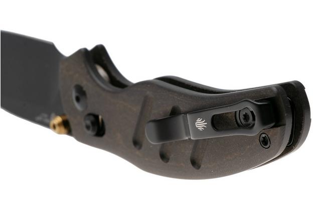 Bild für Kizer Vanguard C01C 2.9 CD V3488.29CDA2 PVD Nitro-V, Dark Brown Richlite, Taschenmesser, Chris Conaway Design