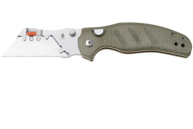 Afbeelding voor Kizer Vanguard C01C UTI 2 V3488-29JNA1 Green Micarta, zakmes
