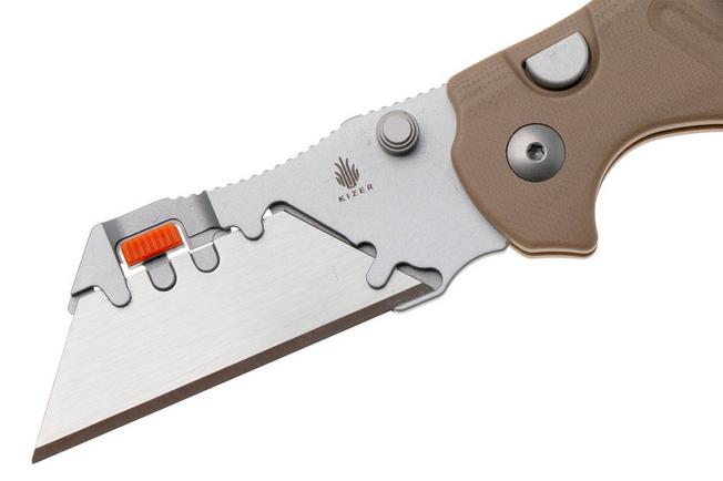 Afbeelding voor Kizer Vanguard C01C UTI 2 V3488-29JNA2 Tan G10, zakmes