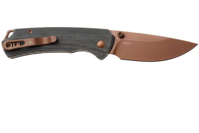 Afbeelding voor Kizer Vanguard Task 1 BD V3490.2BA2 Sunset PVD Nitro-V, Gray Norplex UltreX Micarta, zakmes, Ulrich Hennecke design