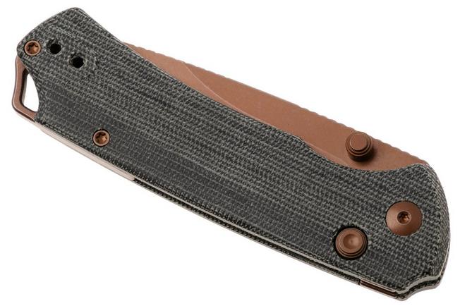 Afbeelding voor Kizer Vanguard Task 1 BD V3490.2BA2 Sunset PVD Nitro-V, Gray Norplex UltreX Micarta, zakmes, Ulrich Hennecke design