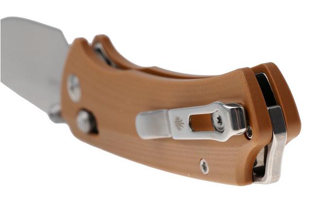 Afbeelding voor Kizer Vanguard Task 1 CD V3490.2CA2 Satin Nitro-V, Brown G10, zakmes, Ulrich Hennecke design
