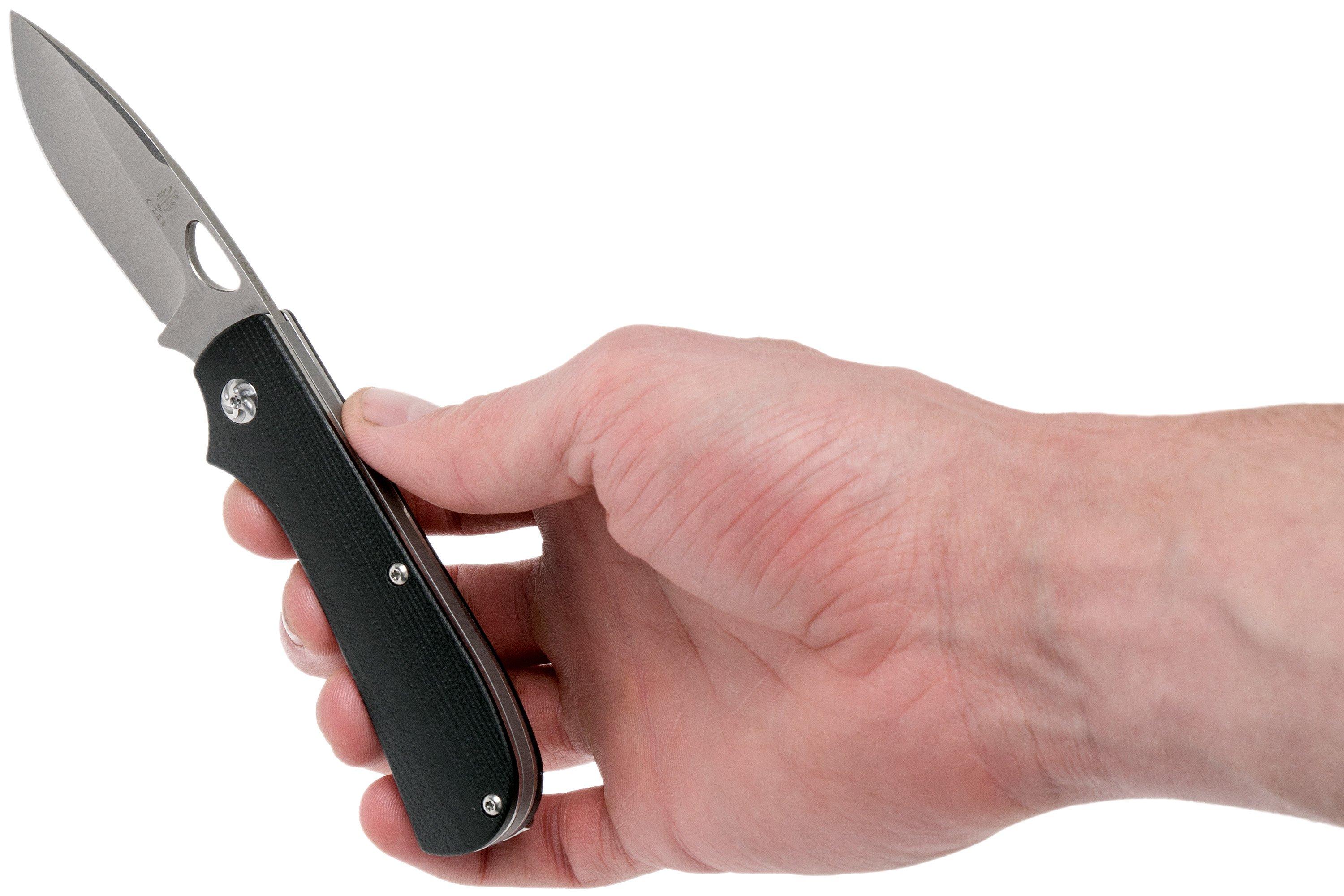 Kizer Vanguard Zipslip V3507N1 black pocket knife, Michael Vagnino