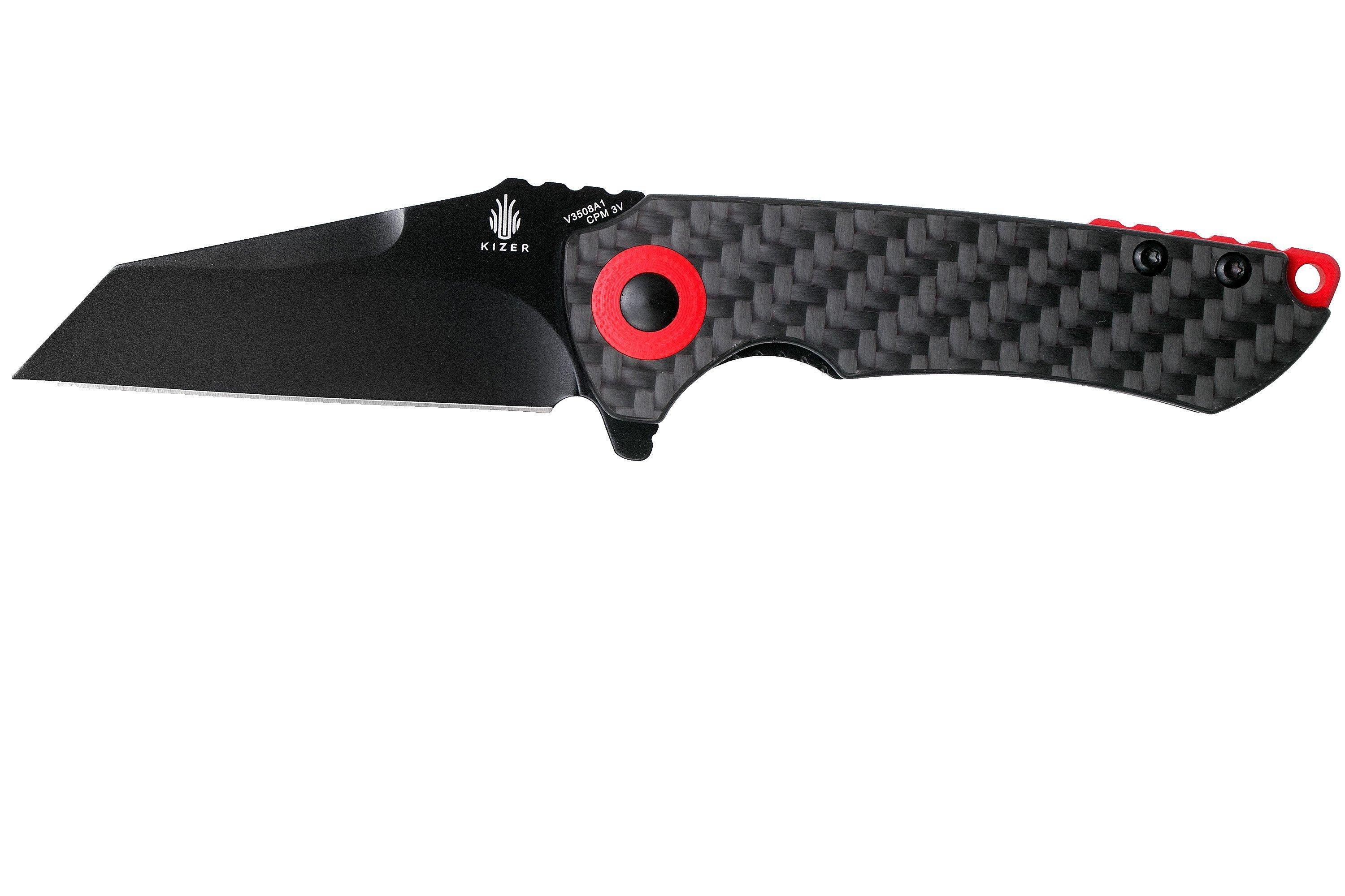 Kizer Vanguard Critical Mini, CPM 3V, Carbon, V3508A1 pocket knife