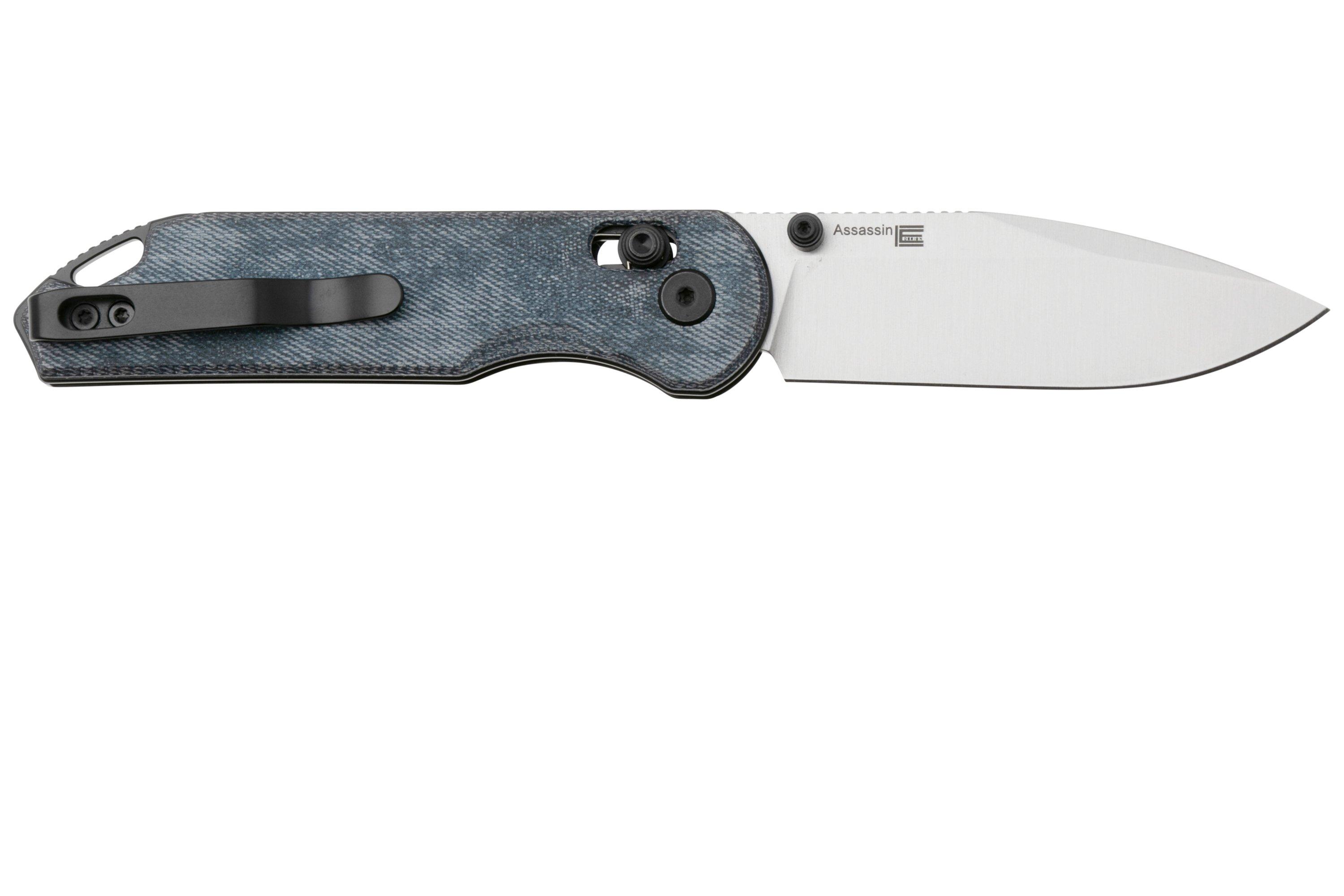 Kizer Vanguard Assassin V3549A2 Satin Nitro V, Denim Micarta