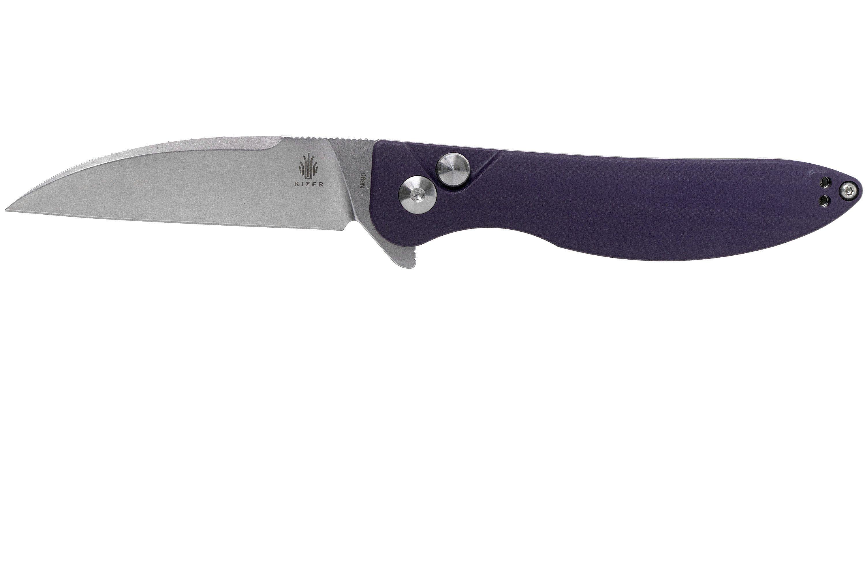 Swayback Purple G-10 Handle Large EDC Outdoor Knife - Kizer