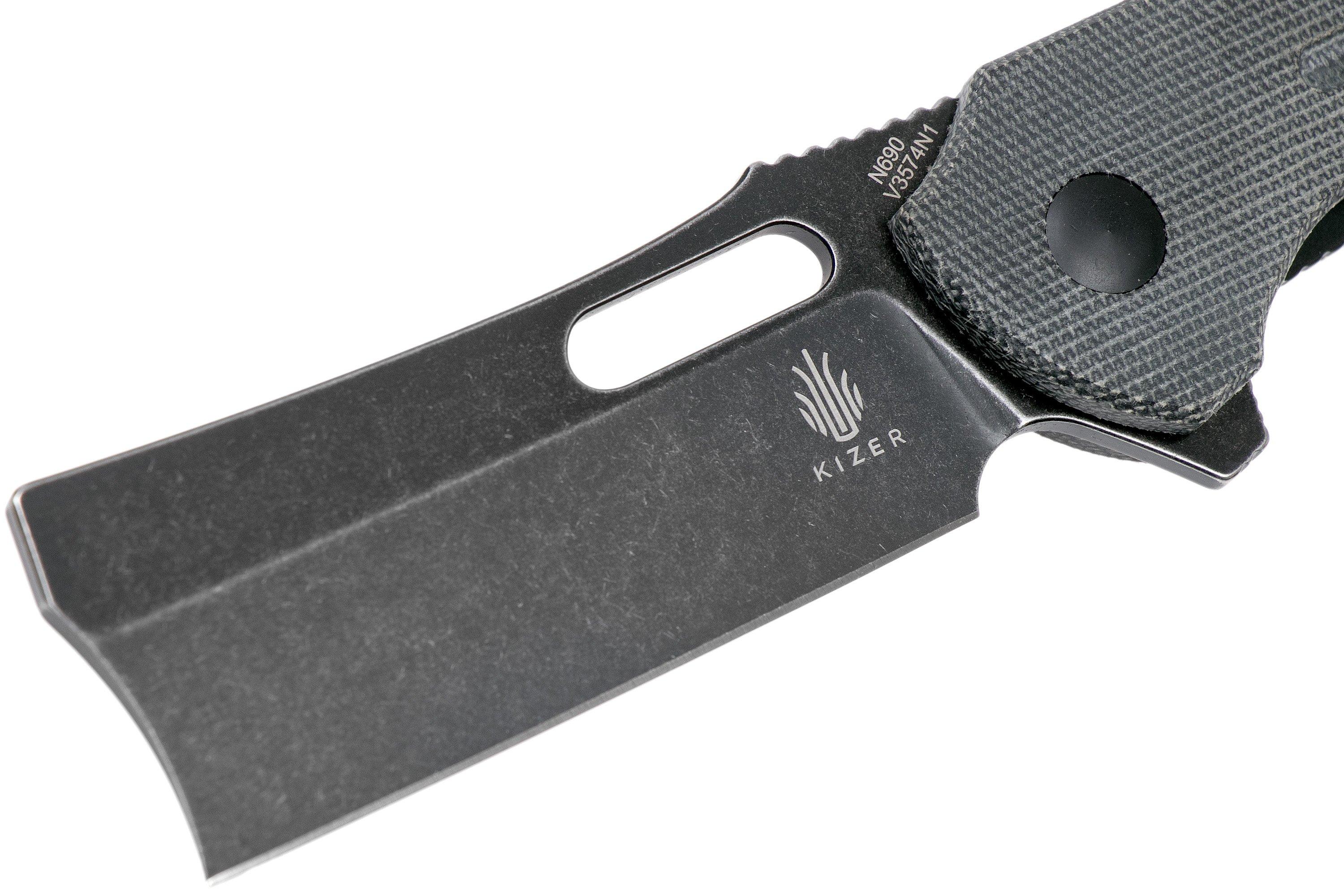 Kizer Vanguard Quatch, Micarta, N690, V3574N1 navalha | Compras ...