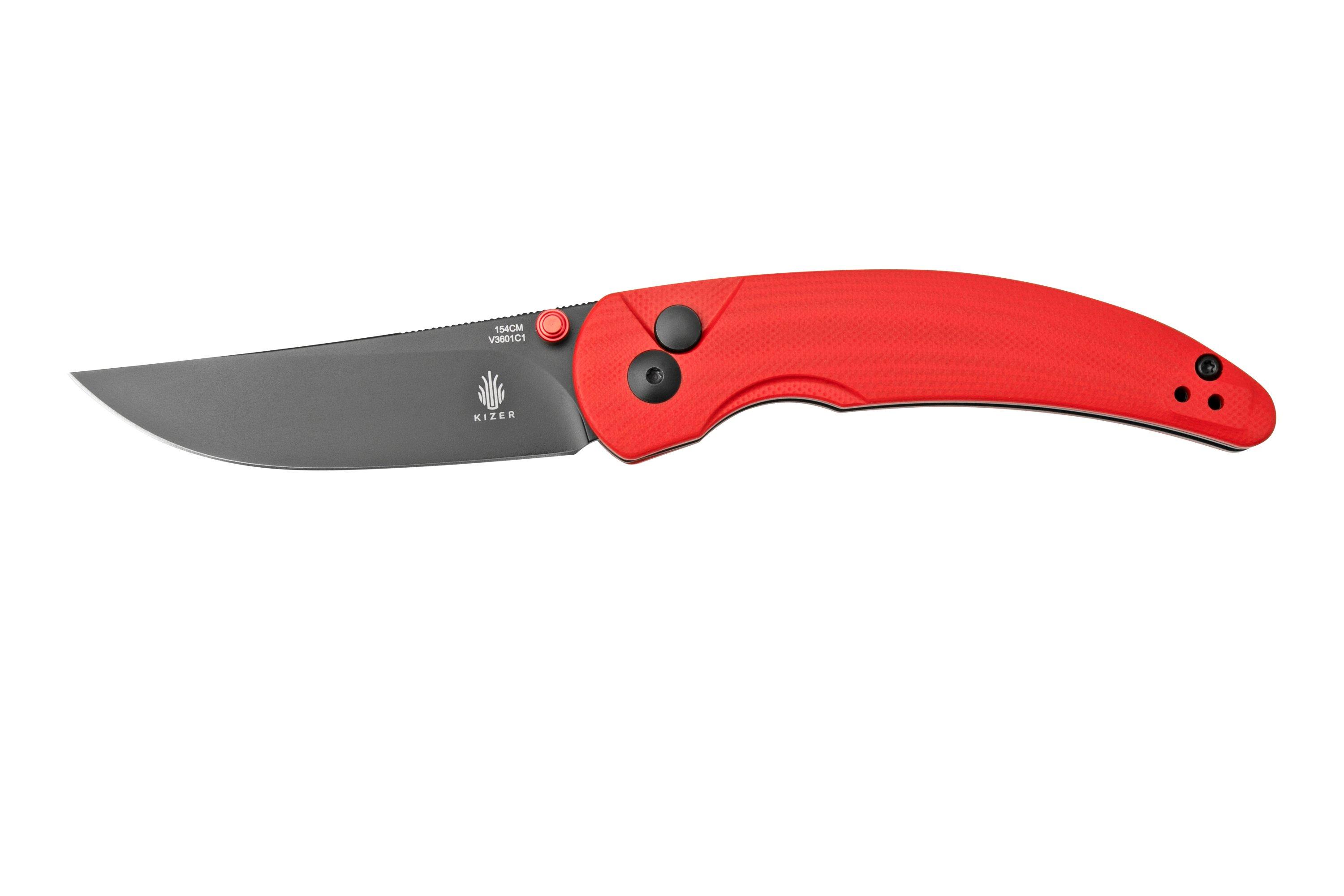 Kizer Vanguard Chili Pepper V3601C1 Red G10 pocket knife, Swaggs design Advantageously