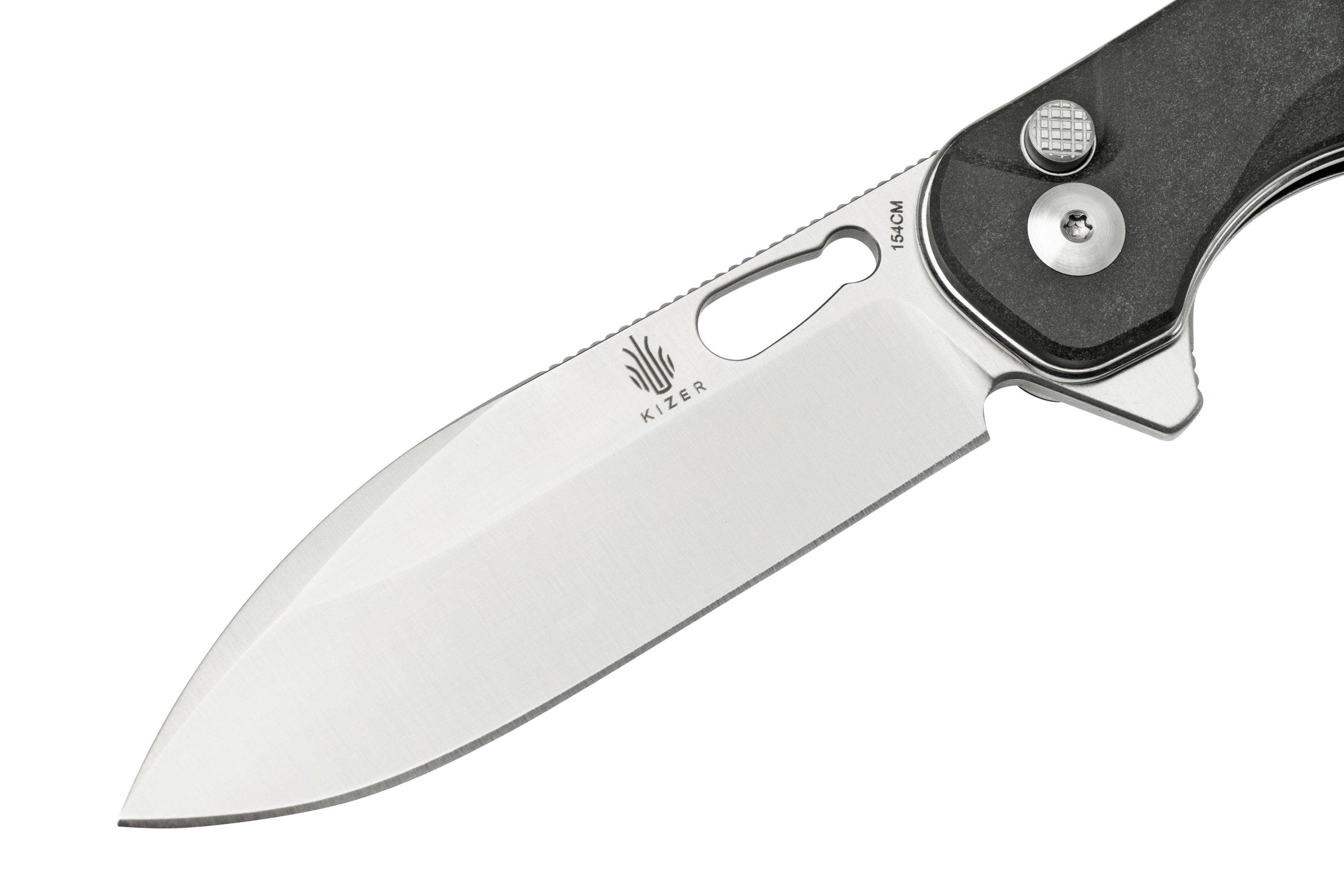 Kizer Vanguard HIC-CUP V3606C2, Button Lock Black Richlite ...