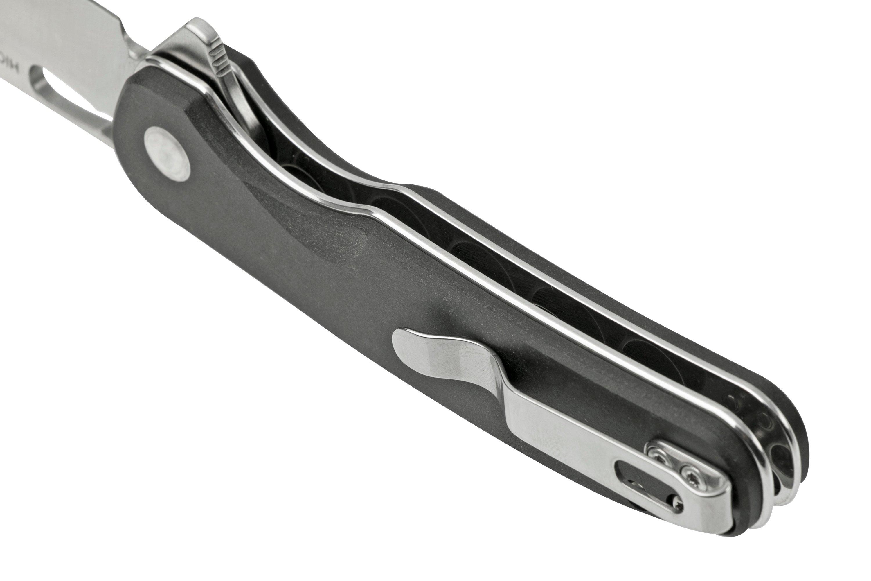 Kizer Vanguard HIC-CUP V3606C2, Button Lock Black Richlite pocket knife ...