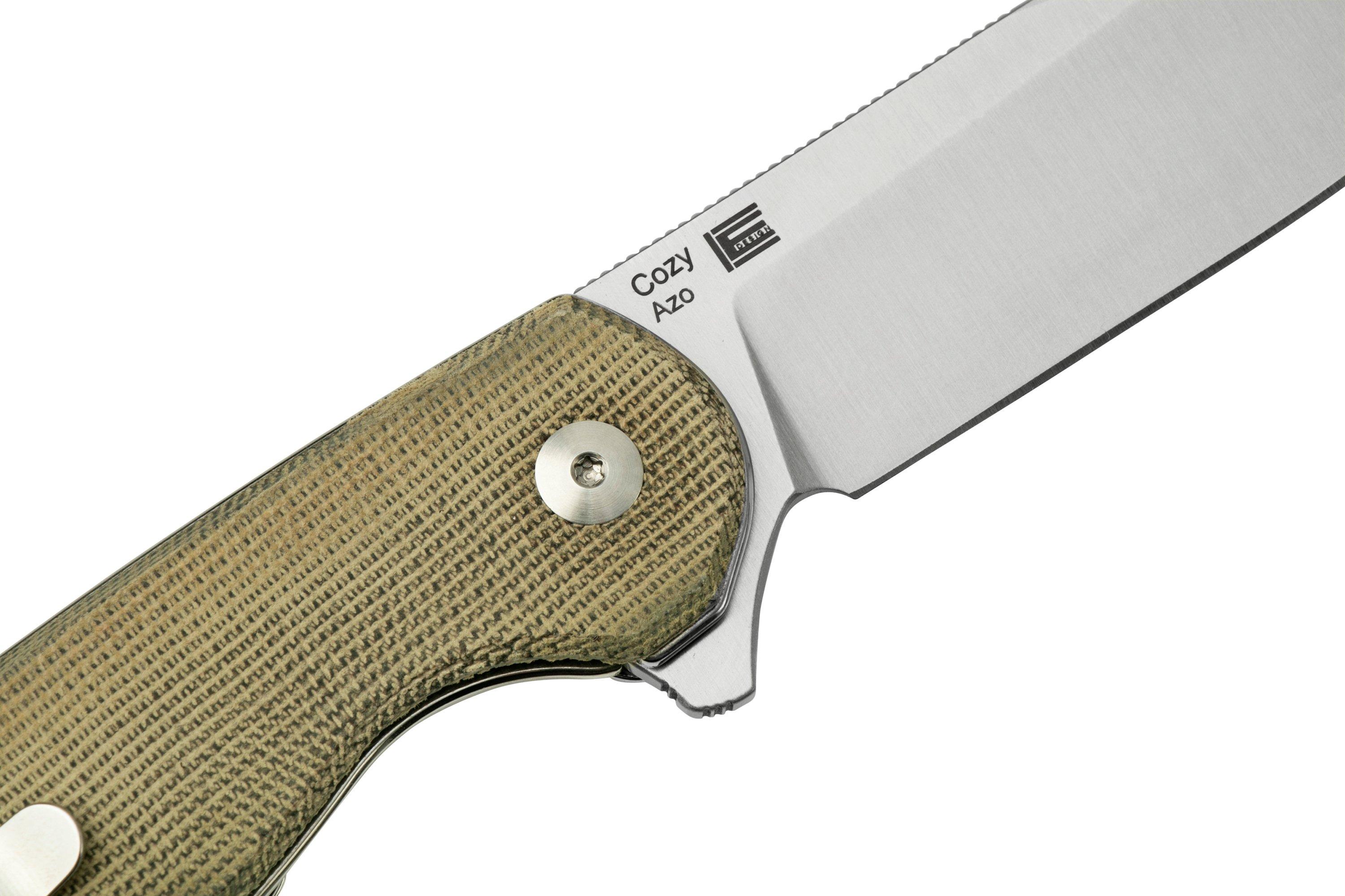 Kizer Cozy V3613C2 Green Micarta, pocket knife Advantageously