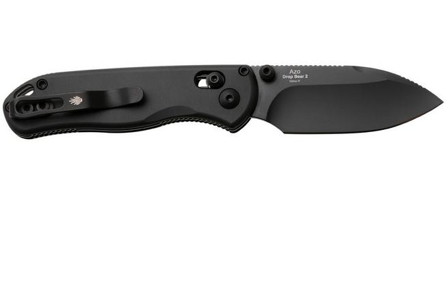 Afbeelding voor Kizer Vanguard Drop Bear 2 V3619-2KD2, Black DLC Nitro-V, Black Aluminum zakmes, Azo design