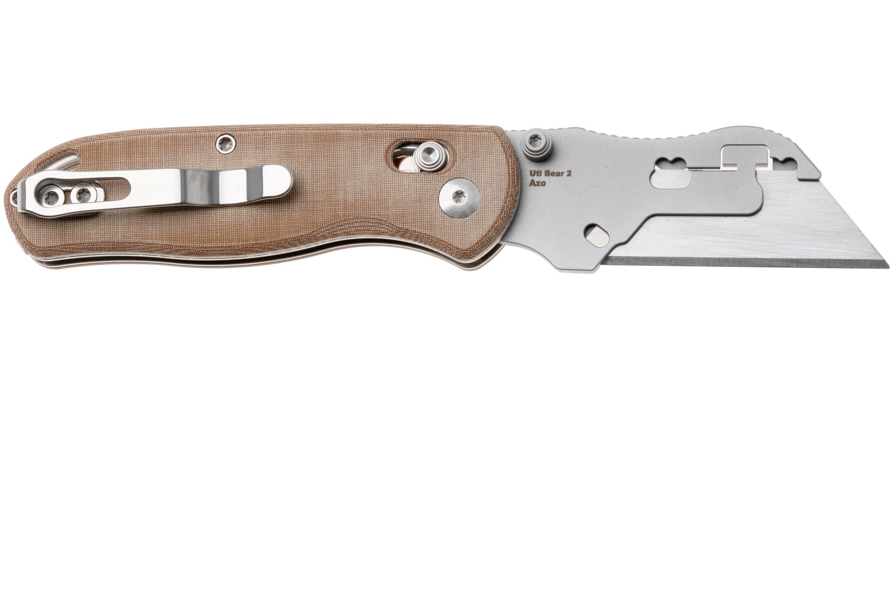 Kizer Drop Bear Utility V3619JA7 Brown Micarta, pocket knife