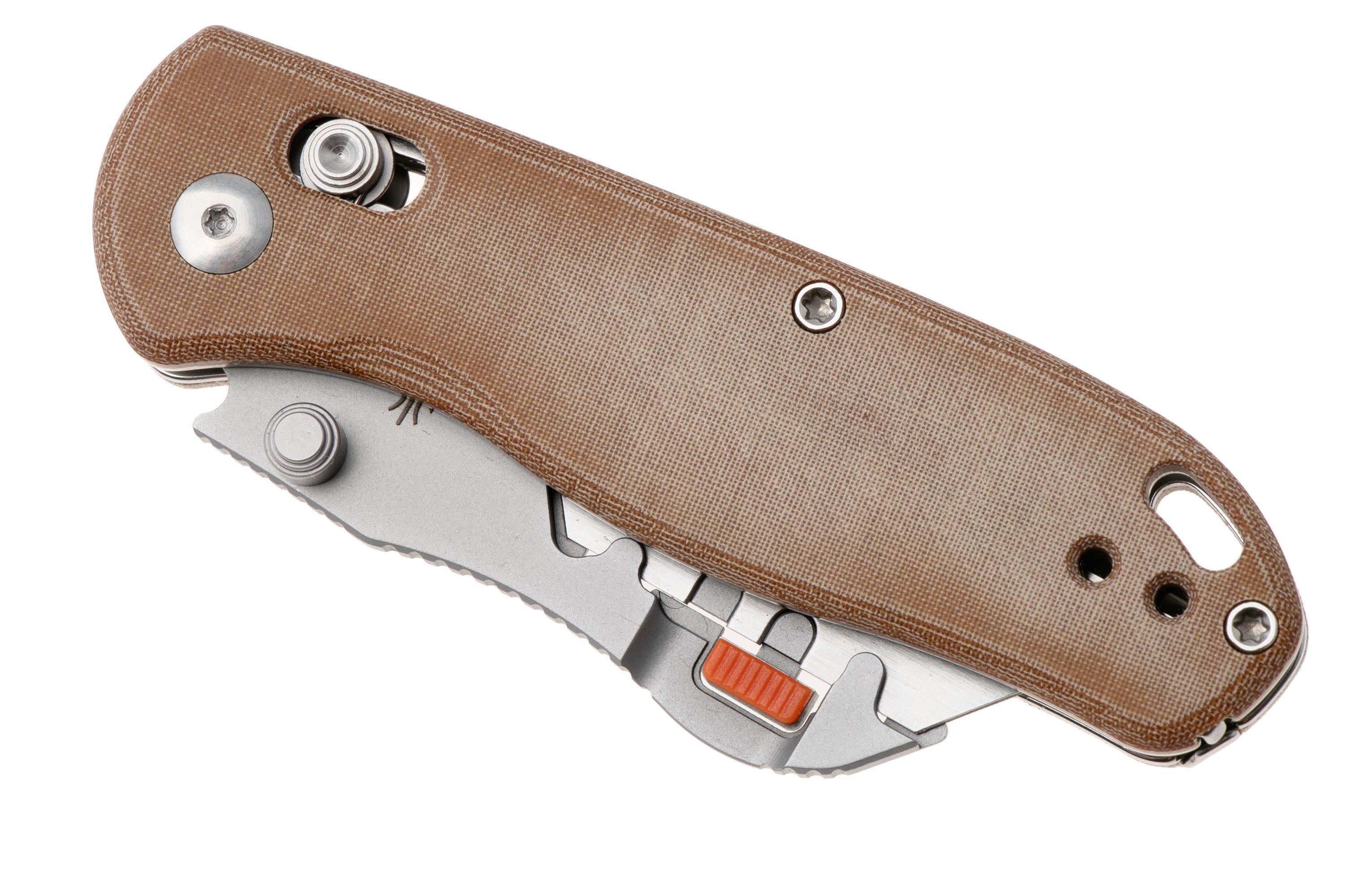 Kizer Drop Bear Utility V3619JA7 Brown Micarta, pocket knife ...