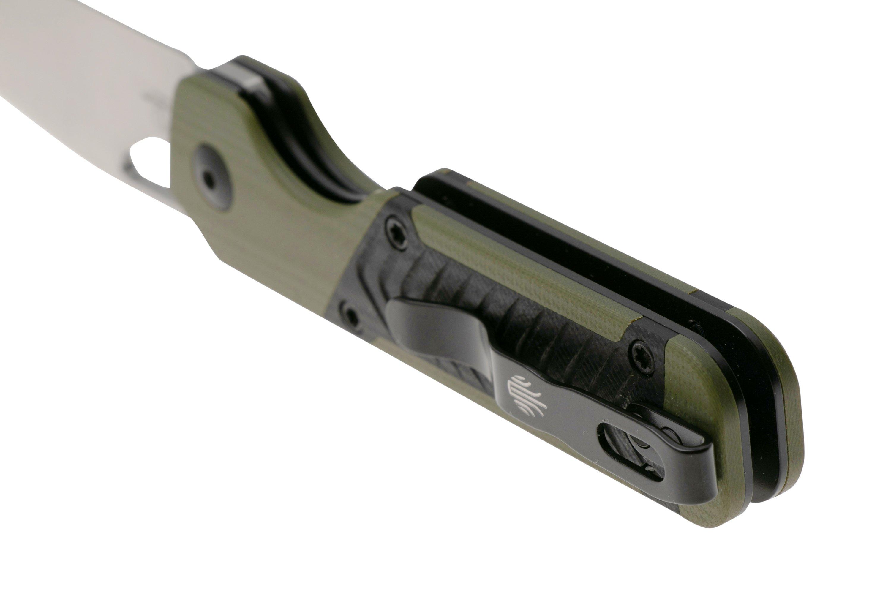 Kizer Vanguard Mini Militaw V3634SA6 Liner Lock, Satin Nitro-V, Green ...