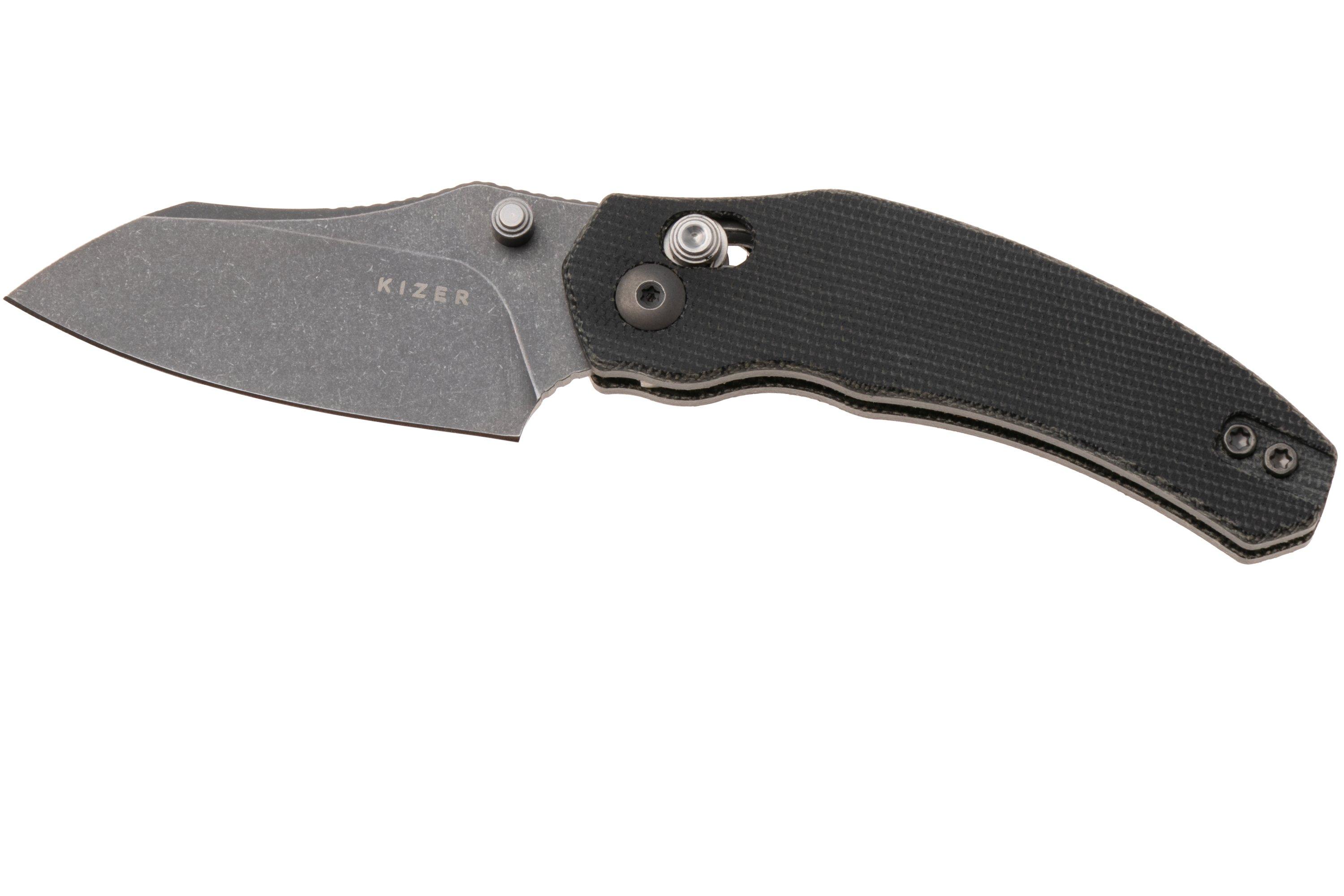 Kizer Vanguard Mini Bulldog V3672SA2 Gray PVD Stonewashed Nitro-V, Gray ...