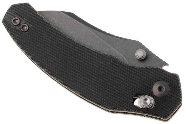 Afbeelding voor Kizer Vanguard Mini Bulldog V3672SA2 Gray PVD Stonewashed Nitro-V, Gray Micarta, zakmes, O.SHO design