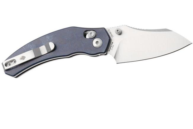 Afbeelding voor Kizer Vanguard Mini Bulldog V3672SA3 Satin Nitro-V, Blue Canyon Richtlite, zakmes. O.SHO design