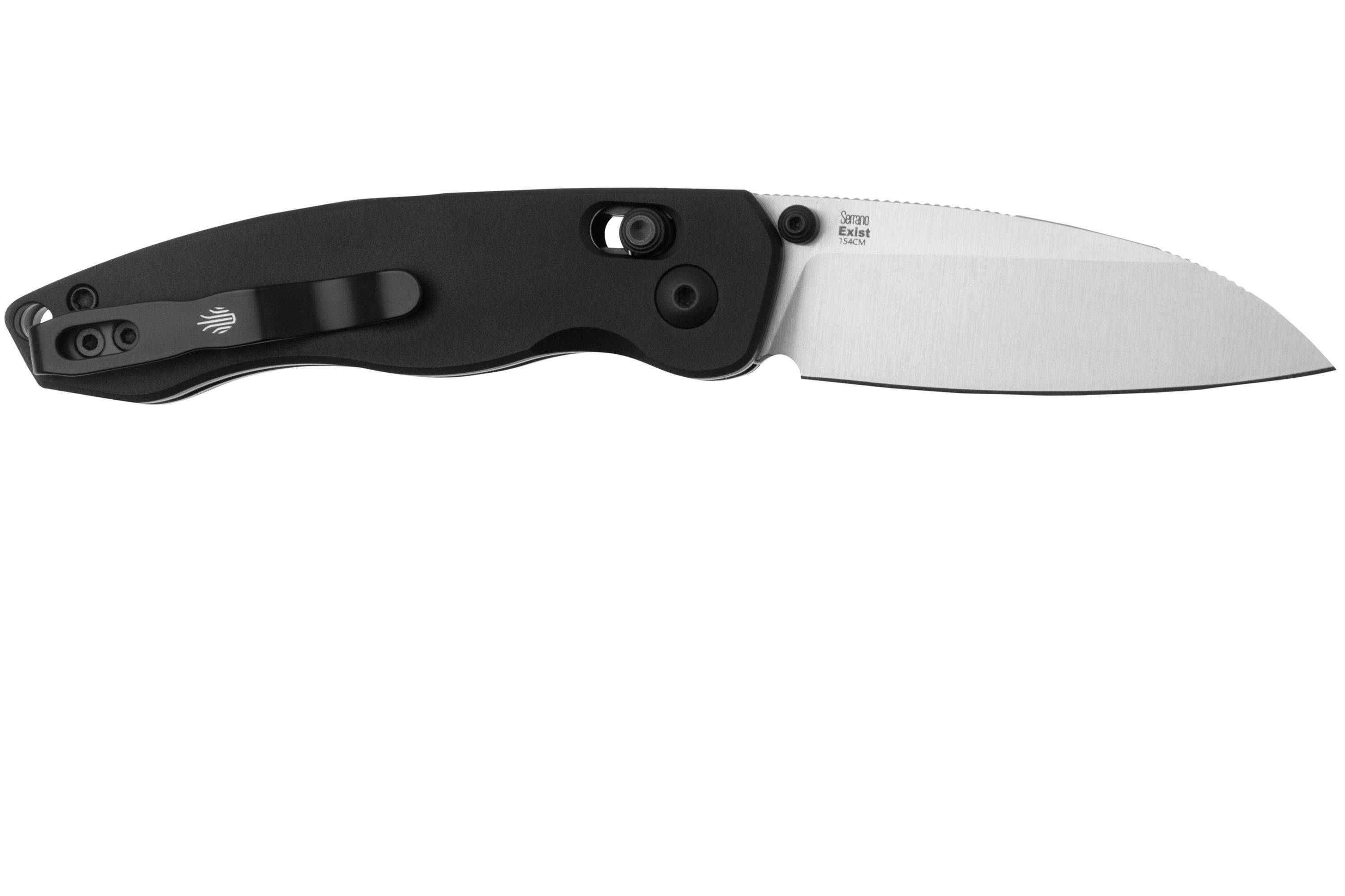 Kizer Exist V3681C1, Satin 154CM, Black Aluminum pocket knife