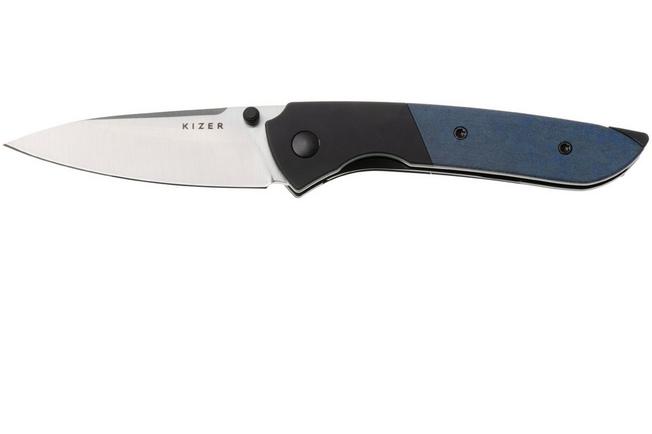 Afbeelding voor Kizer Vanguard Spitfire V3690A2 Satin 14C28N, Aluminium Blue Canyon Richlite Inlay, zakmes
