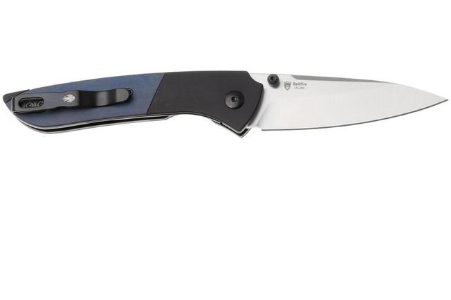 Afbeelding voor Kizer Vanguard Spitfire V3690A2 Satin 14C28N, Aluminium Blue Canyon Richlite Inlay, zakmes