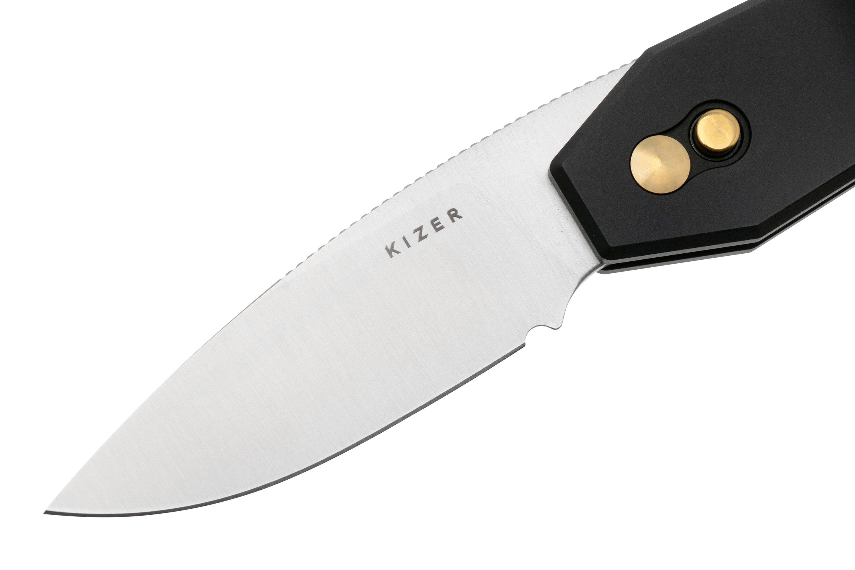 【匿名発送】Kim Pan-Ki　器 Kizer Tomb V3692A2, Satin Nitro-V, Black Aluminum pocket knife