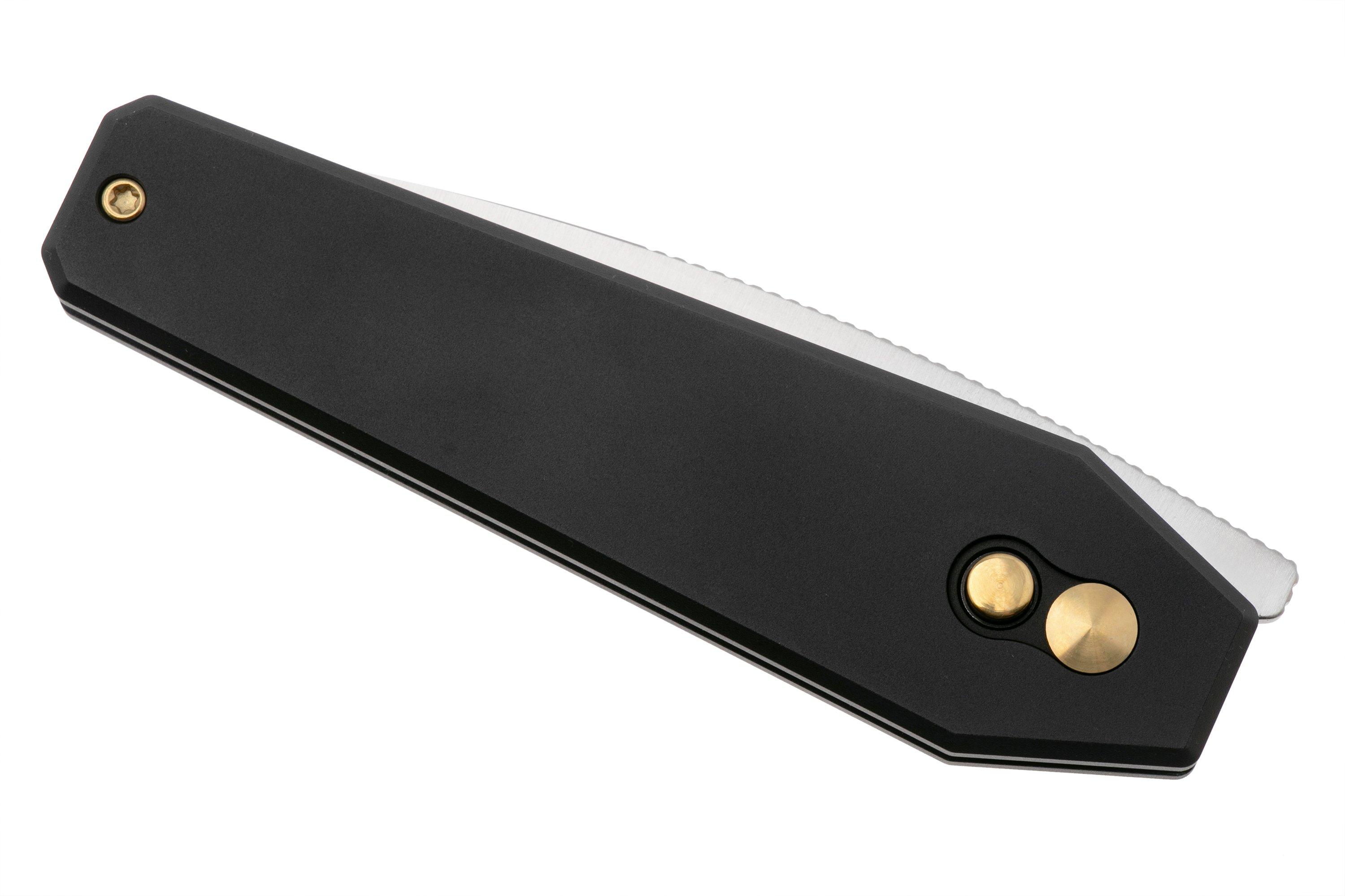 Kizer Tomb V3692A2, Satin Nitro-V, Black Aluminum pocket knife