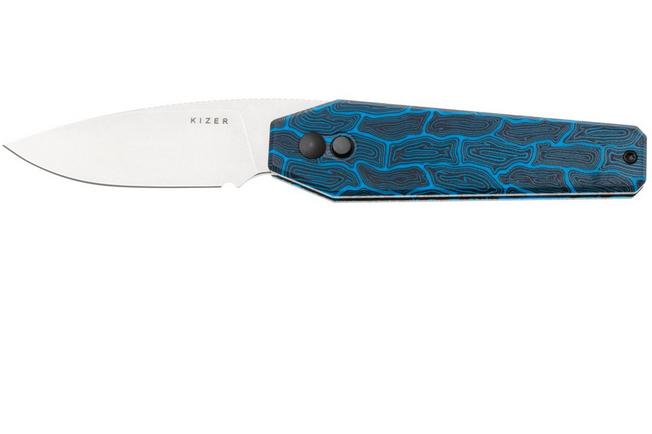 Afbeelding voor Kizer Tomb V3692A3 Stonewashed Nitro-V, Blue/Black G-Mascus, zakmes, Bradley Diaz design