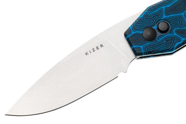 Afbeelding voor Kizer Tomb V3692A3 Stonewashed Nitro-V, Blue/Black G-Mascus, zakmes, Bradley Diaz design