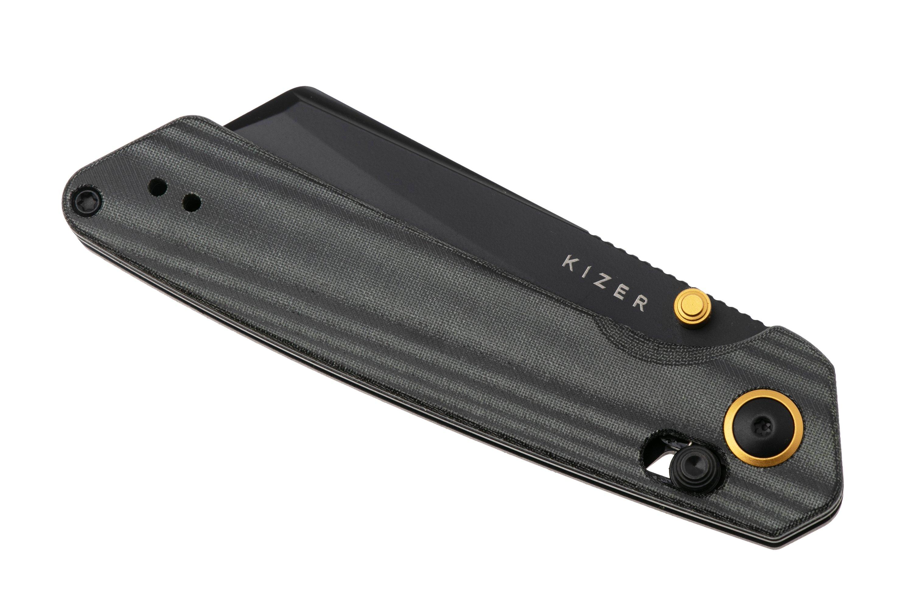 Nóż składany Kizer Madrac V3693A1 Black PVD Nitro-V, Black Micarta