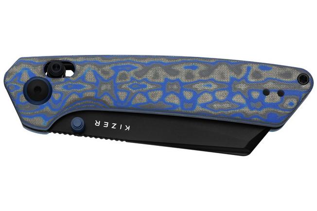 Bild für Kizer Madrac V3693A4 Blackwashed Nitro-V, Vortex Micarta, Taschenmesser, Matteo Pignatelli Design