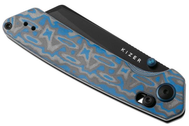 Afbeelding voor Kizer Madrac V3693A4 Blackwashed Nitro-V, Vortex Micarta, zakmes, Matteo Pignatelli design