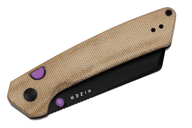 Image for Kizer Vanguard Madrac V3693BSA1 PVD 14C28N, Norplex UltreX Micarta, pocket knife