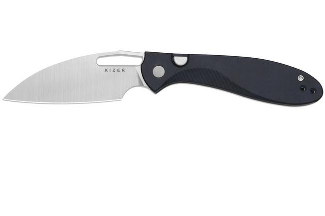 Bild für Kizer Masu V3697A1, Satin 14C28N, Blue Canyon Richlite Taschenmesser, Caleb Waldman Design