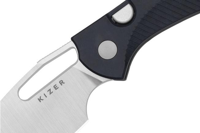 Bild für Kizer Masu V3697A1, Satin 14C28N, Blue Canyon Richlite Taschenmesser, Caleb Waldman Design