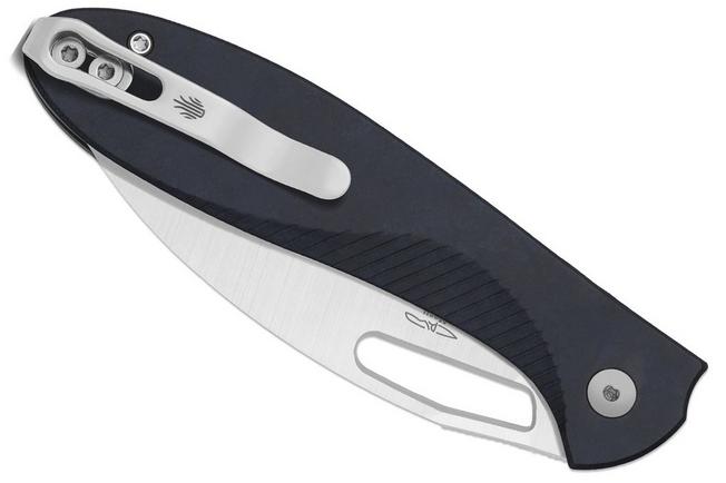 Bild für Kizer Masu V3697A1, Satin 14C28N, Blue Canyon Richlite Taschenmesser, Caleb Waldman Design