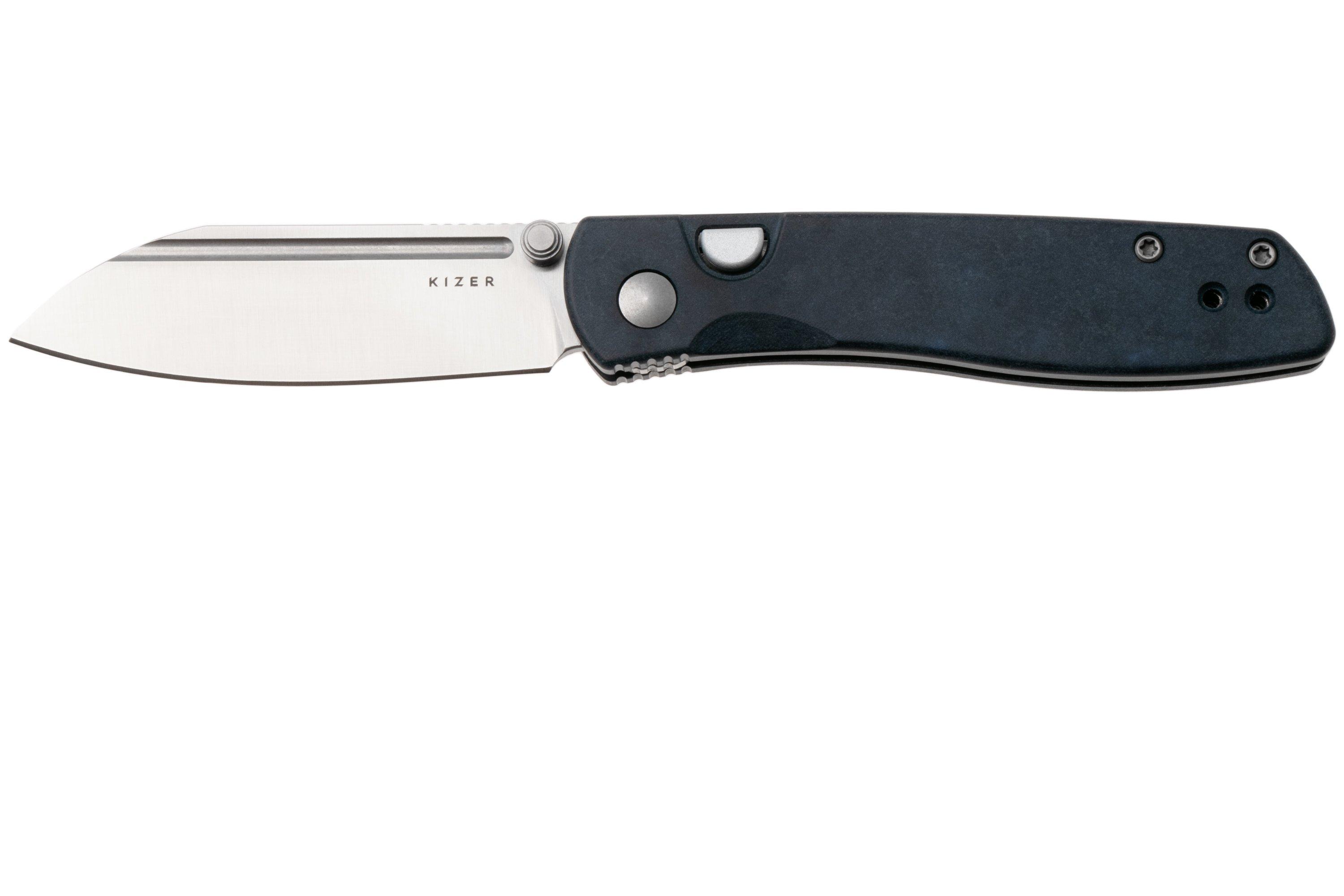 Kizer Vanguard Renissance V3698A3 Satin N690, Blue Richlite, pocket ...