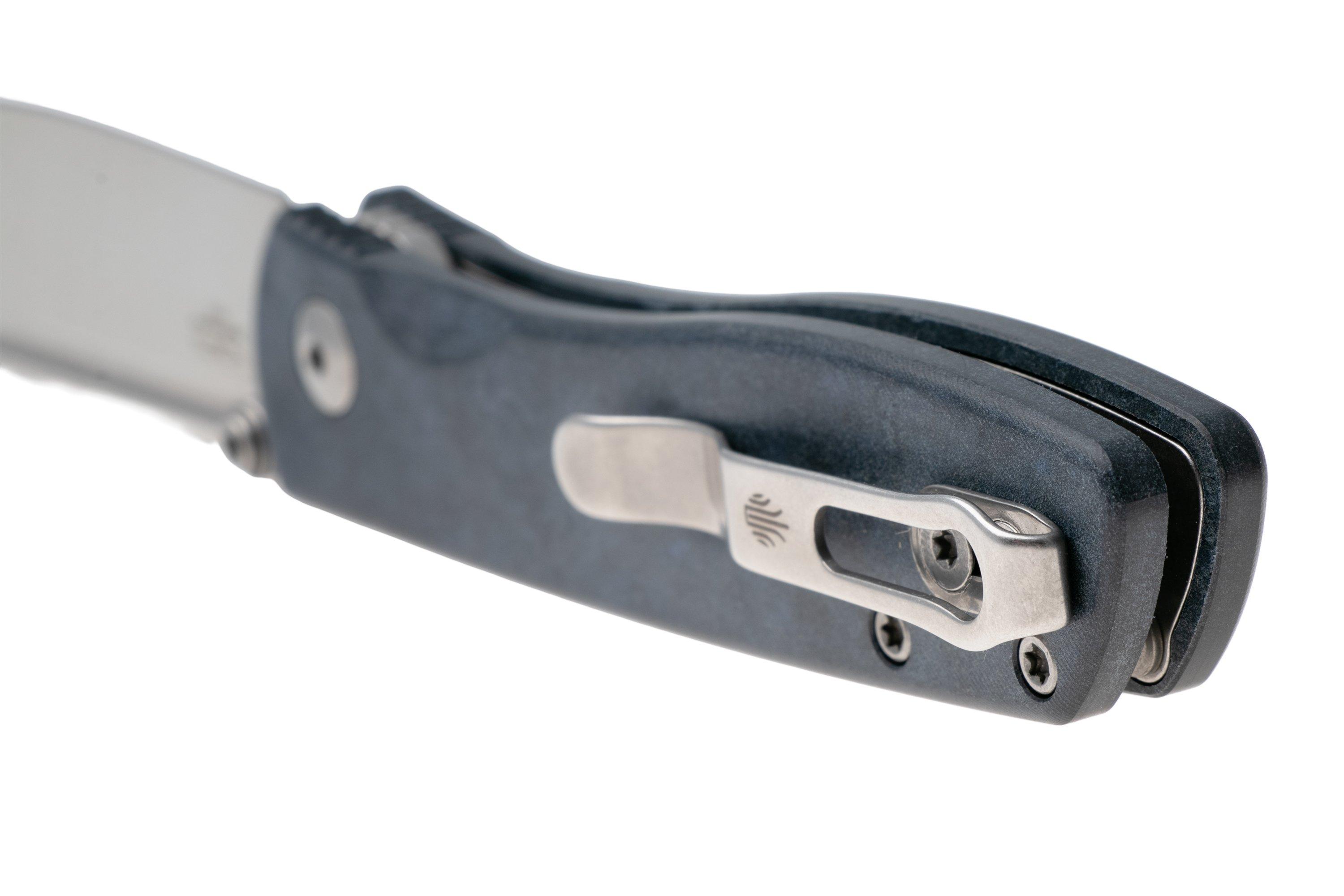 Kizer Vanguard Renissance V3698A3 Satin N690, Blue Richlite, pocket ...
