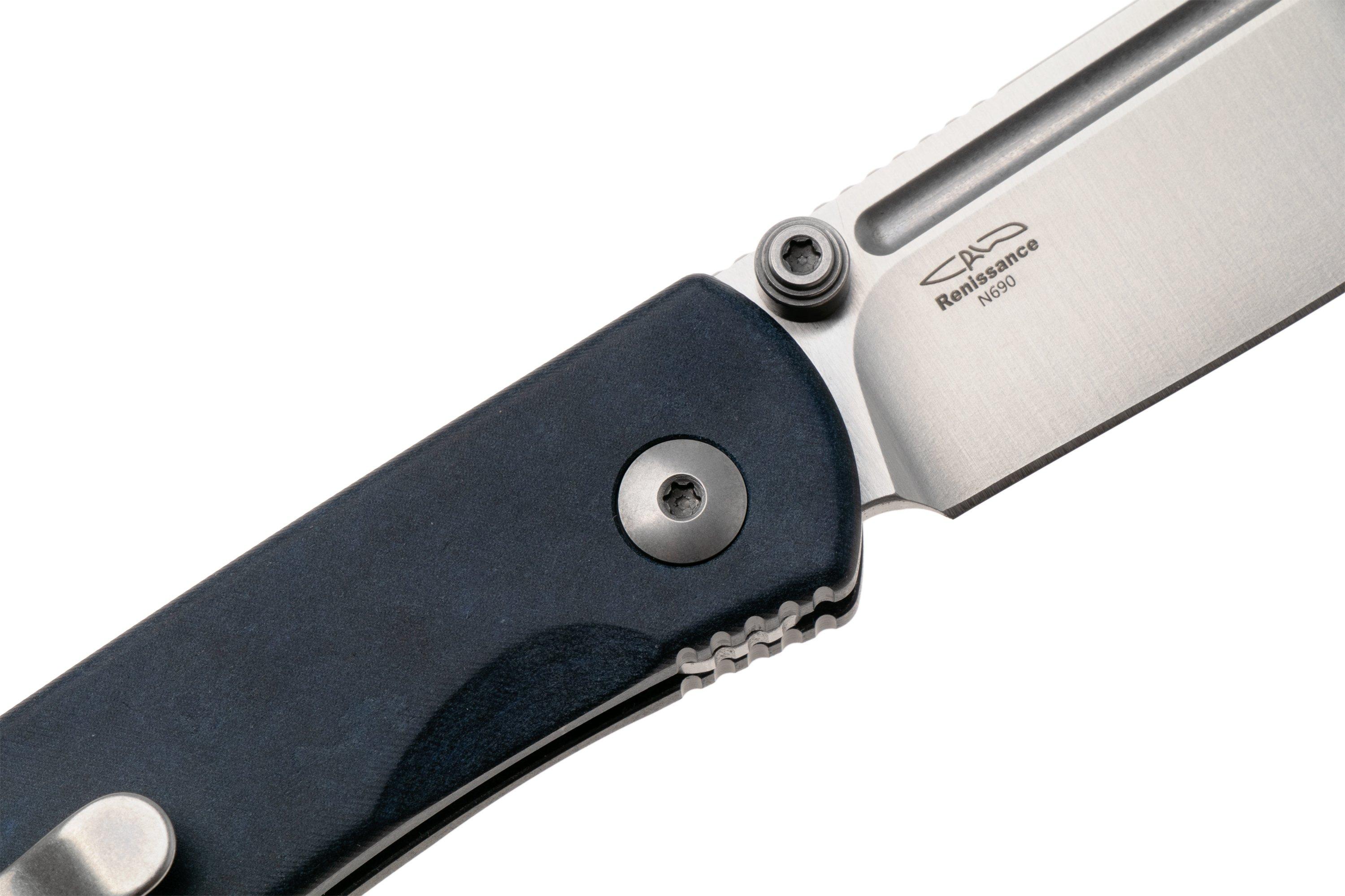 Kizer Vanguard Renissance V3698A3 Satin N690, Blue Richlite, pocket ...