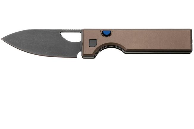 Bild für Kizer Vanguard Little Ringbo V3708A2 Blackwashed AEB-L, Brown Aluminium, Taschenmesser, Matija Milovic Design