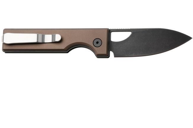 Bild für Kizer Vanguard Little Ringbo V3708A2 Blackwashed AEB-L, Brown Aluminium, Taschenmesser, Matija Milovic Design