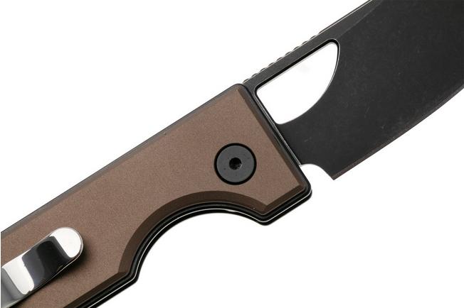 Bild für Kizer Vanguard Little Ringbo V3708A2 Blackwashed AEB-L, Brown Aluminium, Taschenmesser, Matija Milovic Design