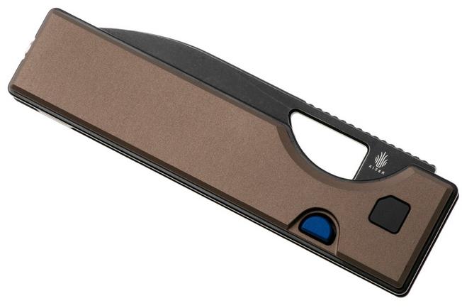 Bild für Kizer Vanguard Little Ringbo V3708A2 Blackwashed AEB-L, Brown Aluminium, Taschenmesser, Matija Milovic Design